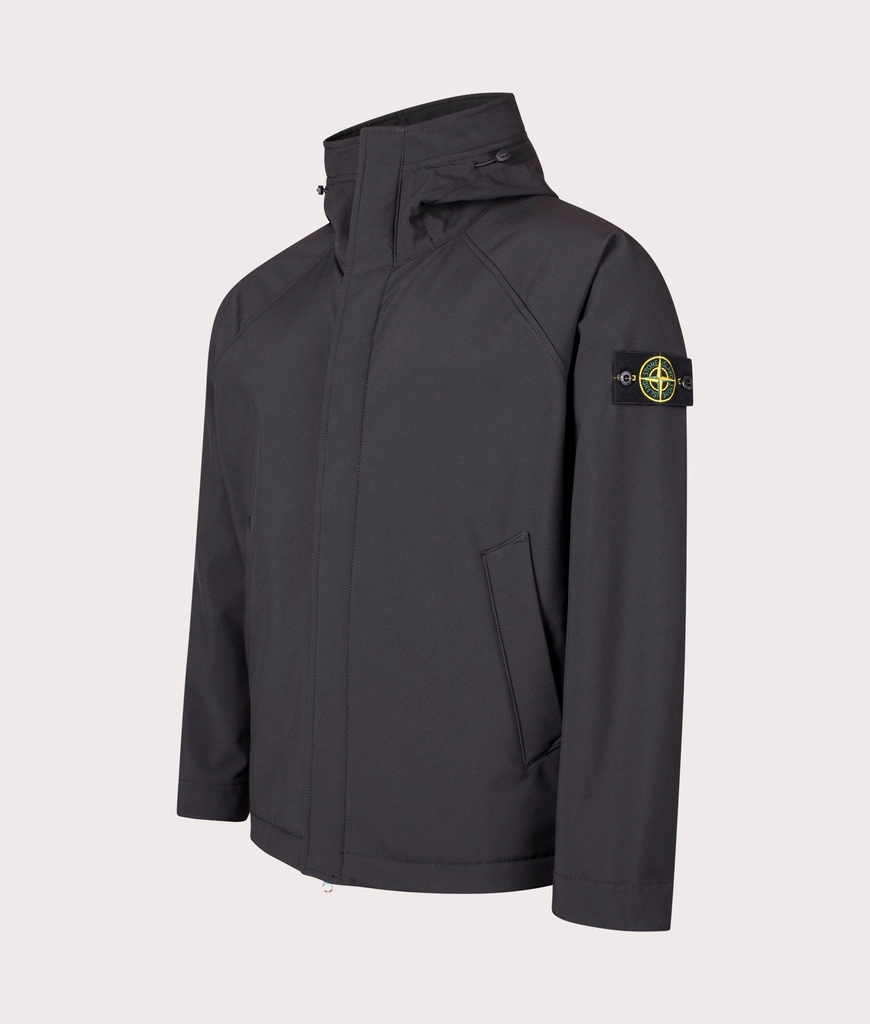 Stone Island Mens Hooded Soft Shell Jacket